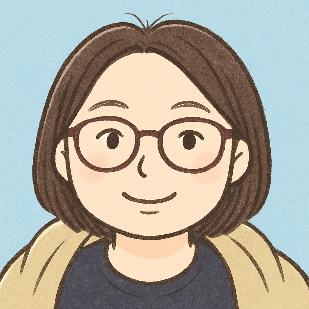 眼鏡をかけた女性のプロフィールイラスト